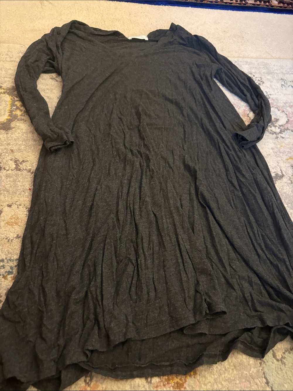 Hourglass Lilly Long Sleeve Swing Dress in Charcoal